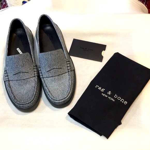 Rag and Bone black and white loafers new sz 37 - Picture 1 of 5